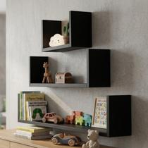 Kit 3 Nicho Prateleira U 30/60/90 Sala Mdf Decoração Cozinha Kit 3 Nicho Prateleira U 30/60/90 Sala Mdf Decoração Cozinha