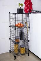 KIT 3 Nichos Aramado Preto Sala Quarto Decoração Cozinha Banheiro Escritório Luxo