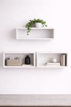 Kit 3 Nichos Decorativos MDF P M G para Organização e Decoração de Ambientes Kit 3 Nichos Decorativos MDF P M G para Organização e Decoração de Ambientes