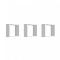 Kit 3 Nichos Juju Reller Móveis Branco Fosco