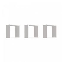 Kit 3 Nichos Juju Reller Móveis Branco/Fosco Kit 3 Nichos Juju Reller Móveis Branco/Fosco