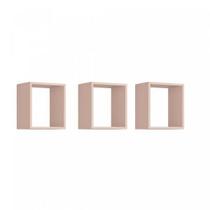 Kit 3 Nichos Juju Reller Móveis Rosa fosco