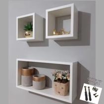 Kit 3 Nichos MDF Quarto ,sala , Cozinha, Lavanderia