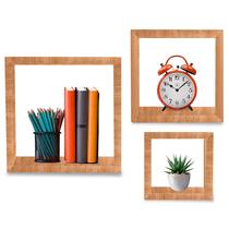 Kit 3 Nichos Quadrado Mdf Decoração Quarto Sala Jade Kit 3 Nichos Quadrado Mdf Decoração Quarto Sala Jade