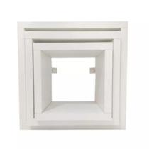 Kit 3 Nichos Quadrados, Pequeno, Médio e Grande para decoração de sala, Quarto, Banheiro etc