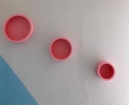 Kit 3 nichos redondos