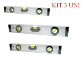 KIT 3 Nível De Alumínio 3 Bolhas 14 Polegadas 35cm Starfer