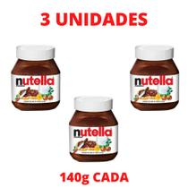 kit-3 Nutella Creme De Avelã C/Cacau 140gr -Ferrero