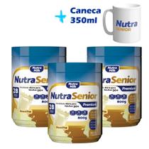 kit 3 Nutra Senior Adulto 50+ Premium 800g ZERO LACTOSE e ZERO AÇÚCAR + Caneca Exclusiva 350ml kit 3 Nutra Senior Adulto 50+ Premium 800g ZERO LACTOSE e ZERO AÇÚCAR + Caneca Exclusiva 350ml
