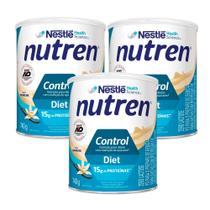Kit 3 Nutren Control Baunilha Complemento Alimentar 740g