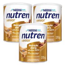 Kit 3 Nutren Senior Complemento Alimentar Café com Leite 370g