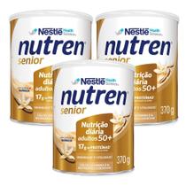 Kit 3 Nutren Senior Composto Lácteo Baunilha 370g