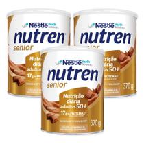 Kit 3 Nutren Senior Composto Lácteo Chocolate 370g