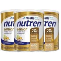 Kit 3 Nutren Senior Sem Sabor Complemento Alimentar 740g Kit 3 Nutren Senior Sem Sabor Complemento Alimentar 740g