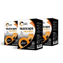 Kit 3 Nutricaps Homem Suplemento Mineral Vitamínico 60 Caps