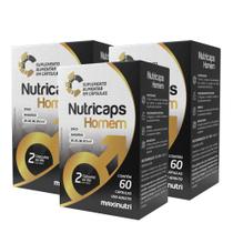 Kit 3 Nutricaps Homem Vitaminas + Zinco 60 Capsulas Maxinutri Kit 3 Nutricaps Homem Vitaminas + Zinco 60 Capsulas Maxinutri