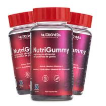 Kit 3 NutriGummy Hair Suplemento para Cabelo Pele & Unha Kit 3 NutriGummy Hair Suplemento para Cabelo Pele & Unha