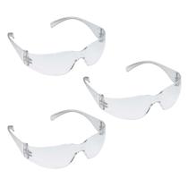 Kit 3 Óculos De Segurança Proteção EPI Lente Incolor Kalipso