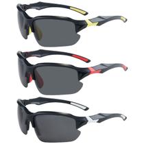 Kit 3 Óculos De Sol Esportivo Polarizado Masculino Moderno Com Proteção 400UV - ORIGINAL