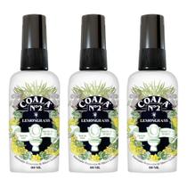 Kit 3 Odorizador Sanitário Spray Lemongrass Coala Nº2 60ml