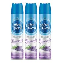 Kit 3 Odorizadores Ultra Fresh Spray Dom Line 400ml Baston - Lavanda