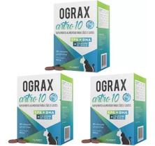 Kit 3 Ograx Artro 10 Suplemento Para Cães Cão Gatos 30 Cap