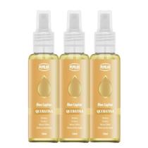 Kit 3 Óleo Capilar Queratina Proteção Fios 120Ml - Pepilon