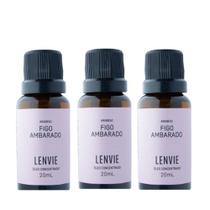 Kit 3 Óleo Concentrado Aromático Figo Ambarado Frutal Lenvie 20ml