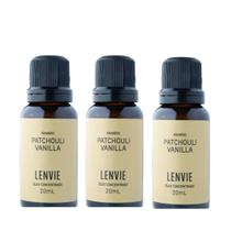 Kit 3 Óleo Concentrado Aromatizante Patchouli Vanilla 20ml Lenvie