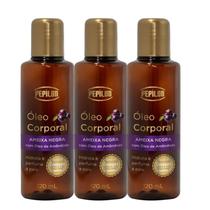 Kit 3 Óleo Corporal Ameixa Negra 120Ml - Pepilon