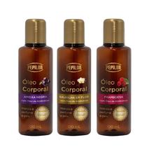 Kit 3 Óleo Corporal Baunilha Ameixa Framboesa 120Ml - Pepilon