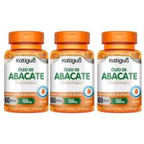 Kit 3 Óleo De Abacate Fonte de Ômega 6 60 Cápsulas - Katigua Kit 3 Óleo De Abacate Fonte de Ômega 6 60 Cápsulas - Katigua