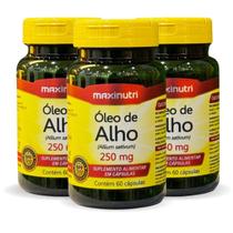 Kit 3 Óleo de Alho 250mg 60 cápsulas Maxinutri