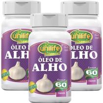 Kit 3 Óleo De Alho 350mg 180 Cáps - Unilife Kit 3 Óleo De Alho 350mg 180 Cáps - Unilife