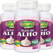 Kit 3 Óleo de alho 350mg Unilife 100 cápsulas