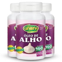 Kit 3 Óleo De Alho 350Mg Unilife 100 Cápsulas