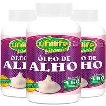 Kit 3 Óleo de alho 350mg Unilife 150 cápsulas