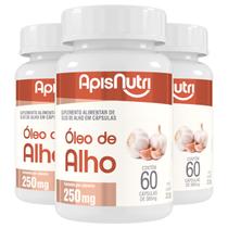 Kit 3 Óleo de Alho Apisnutri 60 Cápsulas