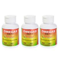 Kit 3 Óleo de Avestruz 60 cps 100% Natural Ômega 3 6 7 9 Suplemento Alimentar