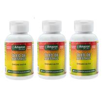 Kit 3 Óleo De Avestruz Amazon Struthio - 60 Capsulas