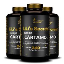 Kit 3 Óleo De Cártamo 240 cápsulas liquidas softgels Lilis Secrets - Alisson Nutrition
