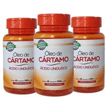 Kit 3 Óleo de Cártamo (Ácido Linoléico) 60 Cápsulas 1000mg