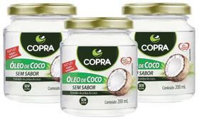 kit 3 OLEO DE COCO COPRA SEM SABOR 200ML kit 3 OLEO DE COCO COPRA SEM SABOR 200ML
