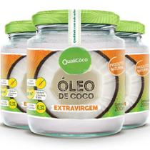 Kit 3 Óleo de Coco Extra Virgem 200ml Qualicôco Kit 3 Óleo de Coco Extra Virgem 200ml Qualicôco