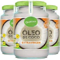 Kit 3 Óleo de Coco Extra Virgem 500ml Qualicôco