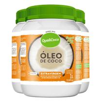 Kit 3 Óleo de Coco Extra Virgem Qualicoco 1 Litro