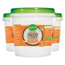 Kit 3 Óleo de Coco Extra Virgem Qualicoco 3 Litros Kit 3 Óleo de Coco Extra Virgem Qualicoco 3 Litros