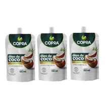 Kit 3 Óleo de Coco Extravirgem Copra Pouch 100ml sem sabor Kit 3 Óleo de Coco Extravirgem Copra Pouch 100ml sem sabor
