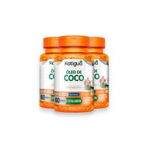 Kit 3 Óleo de Coco Katiguá 1000mg 60 Cápsulas