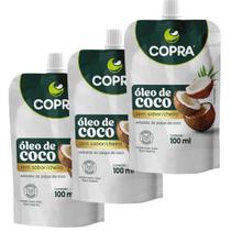 KIT 3 Óleo de Coco Sem Sabor/Cheiro 100ml Pouch Copra